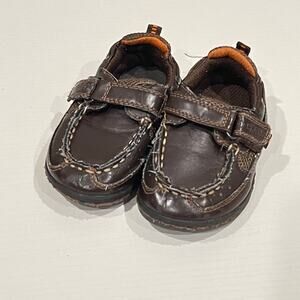 OSHKOSH BGOSH Kids Boys Brown Loafers Boat Shoes Dress Moccasins Size 5M